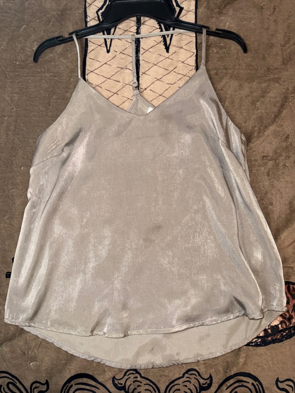 Blu Pepper Silver Shimmery V-Neck Cami